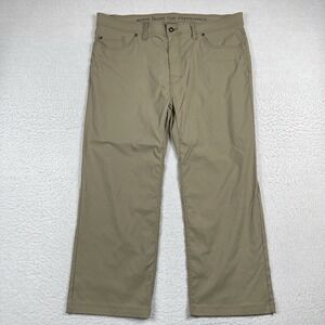 Prana Pants Mens 40x30 (Actual 40x26.5) Slim Beige Brion Hiking Camping Traveler